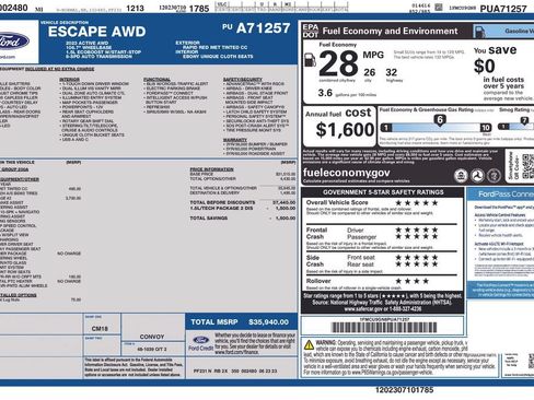 Used 2023 Ford Escape Active w/ Tech Pack #2 AWD/4WD image 43