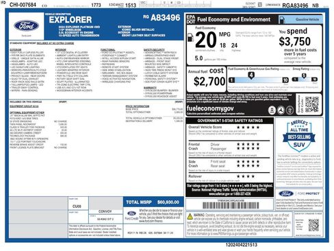 Used 2024 Ford Explorer Platinum w/ Technology Package AWD/4WD image 4