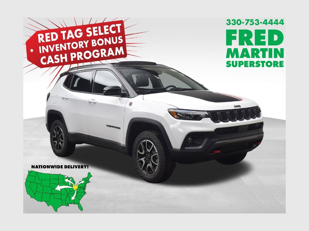 New 2026 Jeep Compass Trailhawk w/ Sun, Sound & Navigation Group AWD/4WD 360° Tour