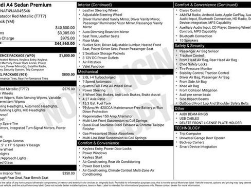 Used 2018 Audi A4 2.0T Premium w/ Convenience Package image 34