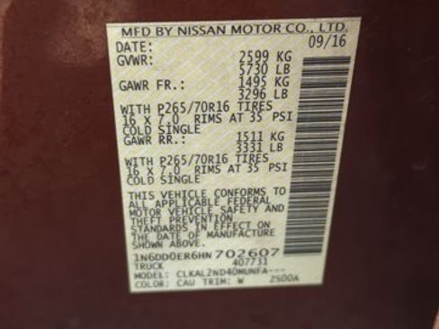 Used 2017 Nissan Frontier SV w/ SV Value Truck Package image 2