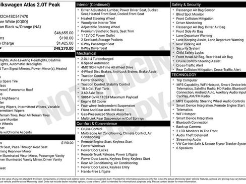 Used 2025 Volkswagen Atlas Peak Edition SE AWD/4WD image 12