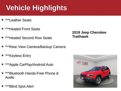 Used 2019 Jeep Cherokee Trailhawk w/ Comfort & Convenience Group AWD/4WD image 4
