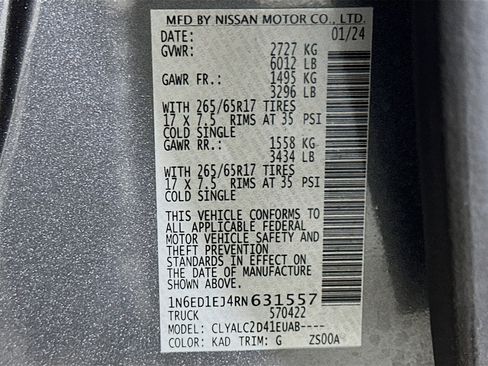 Used 2024 Nissan Frontier SV w/ SV Convenience Package image 12