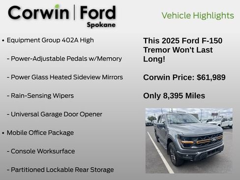 Used 2025 Ford F150 Tremor w/ Equipment Group 402A High AWD/4WD image 16