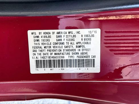 Used 2016 Honda Accord LX-S image 15