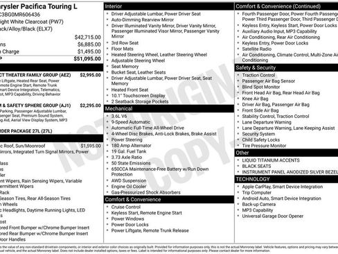 Used 2021 Chrysler Pacifica Touring-L w/ Uconnect Theater Family Group AWD/4WD image 33