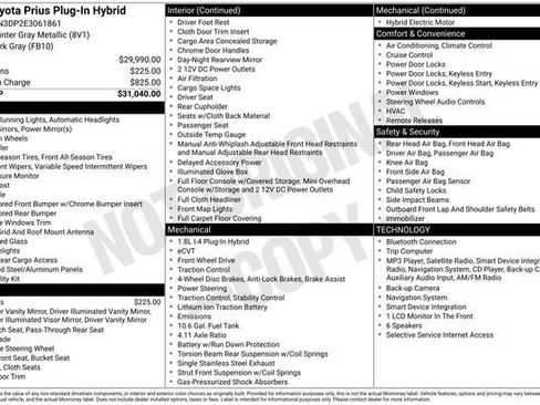 Used 2014 Toyota Prius Prime Plug-In Hybrid FWD image 2