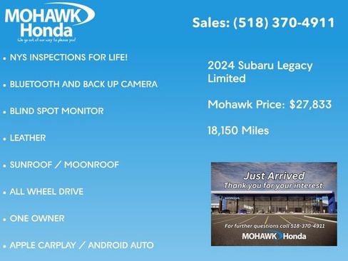 Used 2024 Subaru Legacy Limited AWD/4WD image 3