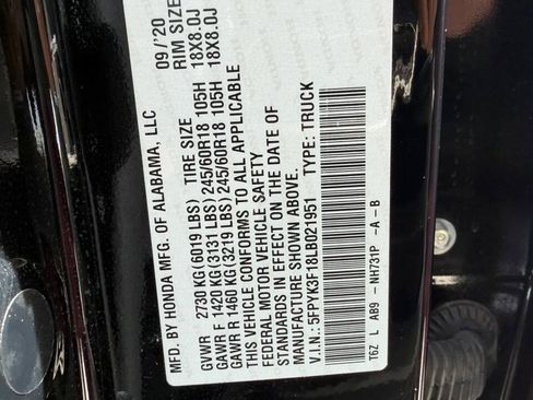 Used 2020 Honda Ridgeline Sport image 30