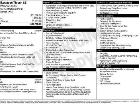Certified 2022 Volkswagen Tiguan SE AWD/4WD image 43