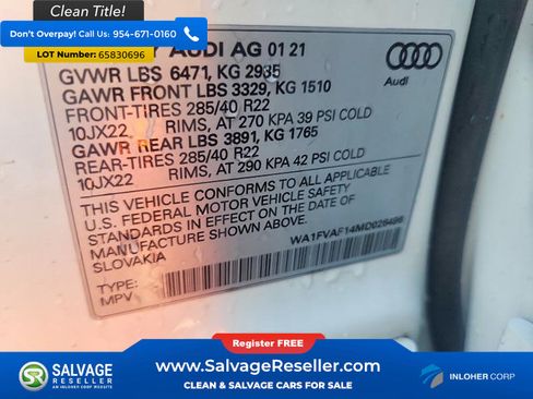 Used 2021 Audi Q8 Prestige w/ Prestige Package AWD/4WD image 17