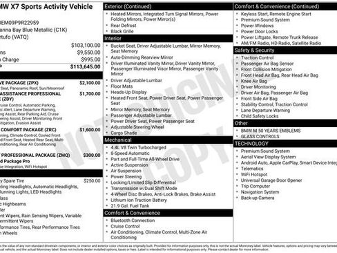 Used 2023 BMW X7 M60i w/ Executive Package image 44