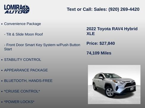 Used 2022 Toyota RAV4 XLE w/ Convenience Package AWD/4WD image 8