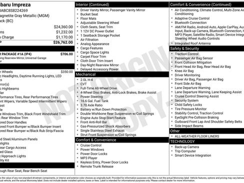 Certified 2025 Subaru Impreza 2.0i w/ Popular Package #1A image 3