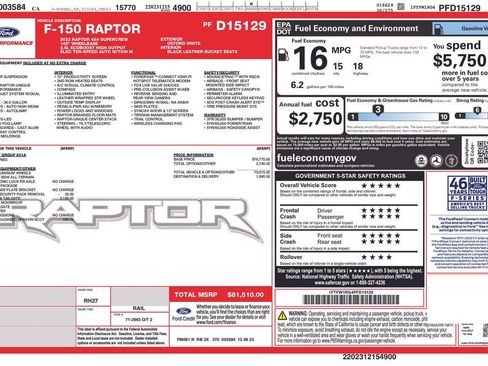Used 2023 Ford F150 Raptor AWD/4WD image 6