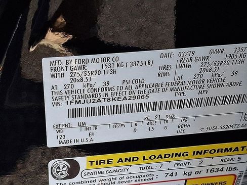 Used 2019 Ford Expedition Limited w/ Cargo Package image 34