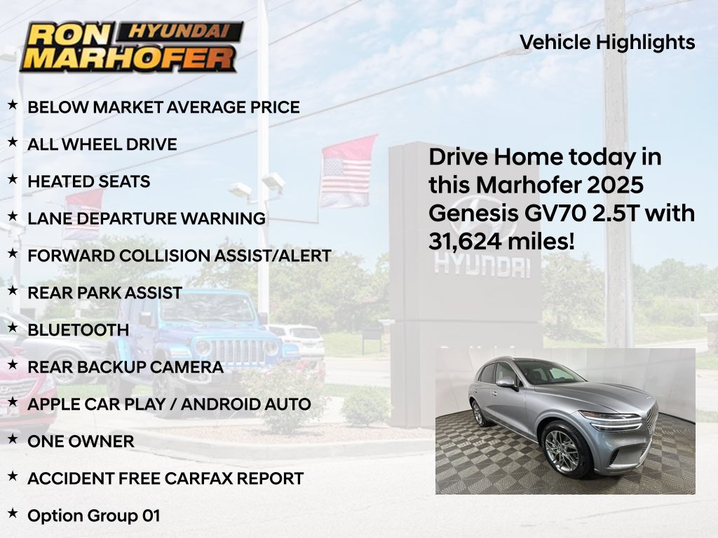 Used 2025 Genesis GV70 2.5T AWD/4WD image 14