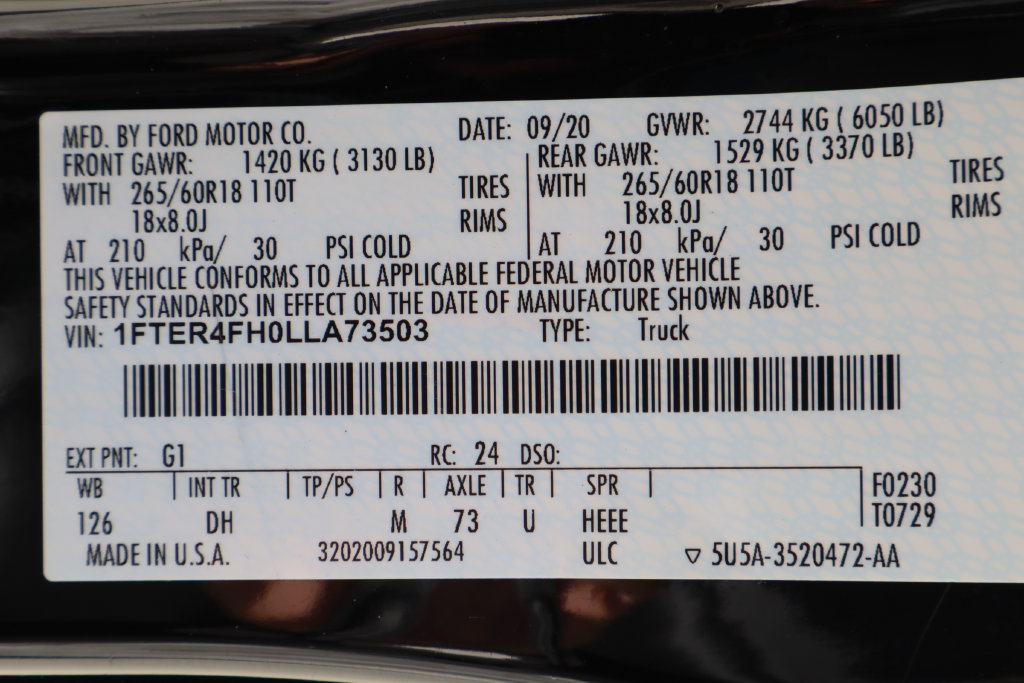 Used 2020 Ford Ranger Lariat w/ Trailer Tow Package AWD/4WD image 34