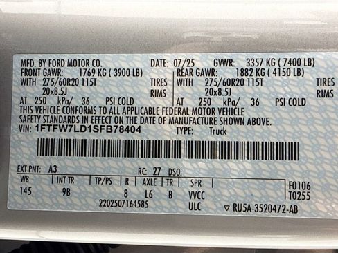 Used 2025 Ford F150 Platinum w/ Equipment Group 702A High AWD/4WD image 30