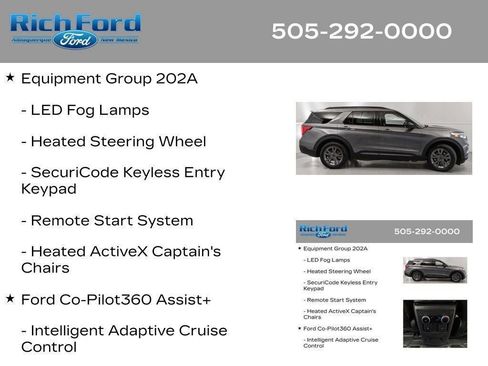 Certified 2024 Ford Explorer XLT w/ Equipment Group 202A RWD image 49
