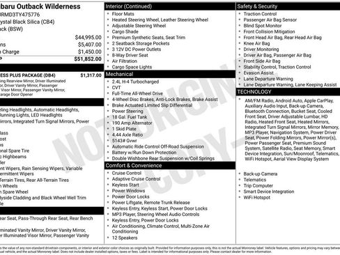 New 2026 Subaru Outback Wilderness w/ Wilderness Plus Package image 6