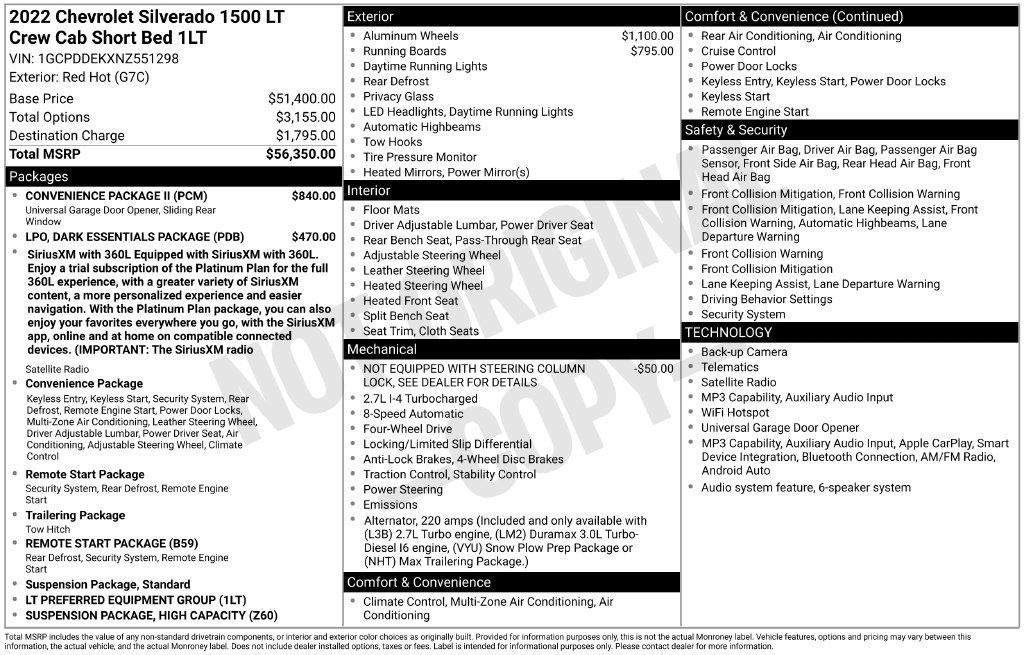 Used 2022 Chevrolet Silverado 1500 LT w/ Convenience Package II AWD/4WD image 17