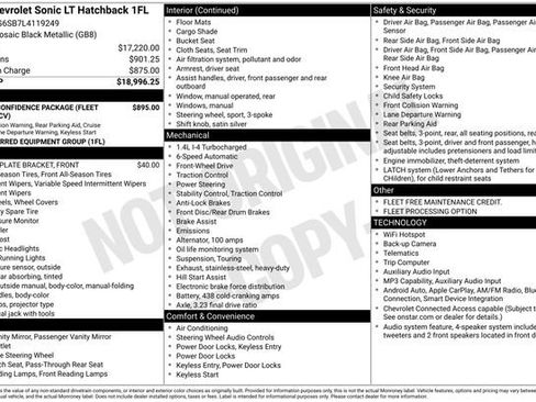 Used 2020 Chevrolet Sonic LT FWD image 16