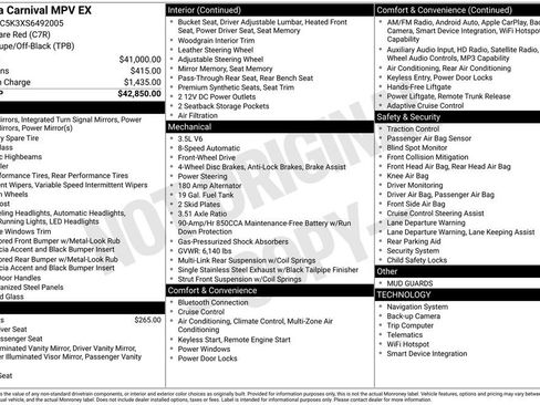 Used 2025 Kia Carnival EX FWD image 10