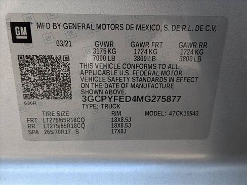 Used 2021 Chevrolet Silverado 1500 LT Trail Boss w/ Convenience Package II AWD/4WD image 22