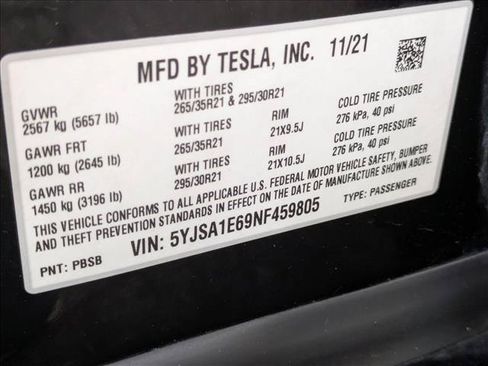 Used 2022 Tesla Model S Plaid AWD/4WD image 26