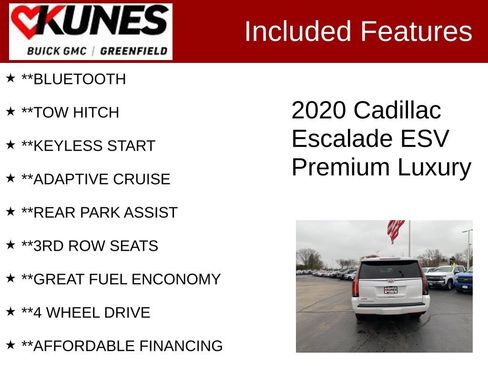 Used 2020 Cadillac Escalade ESV Premium Luxury image 3