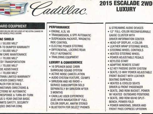 Used 2015 Cadillac Escalade Luxury image 3