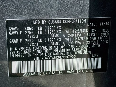 Used 2020 Subaru Outback Premium w/ Popular Package #1 AWD/4WD image 41