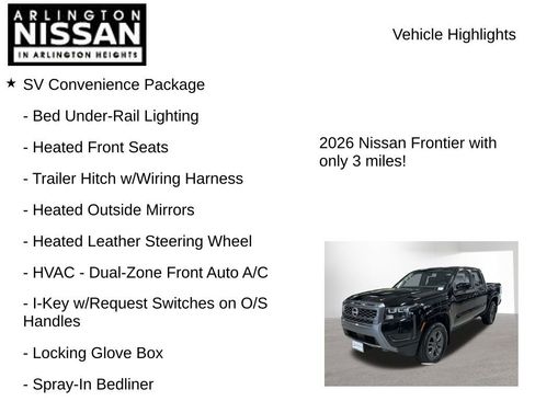 New 2026 Nissan Frontier SV w/ SV Convenience Package image 8