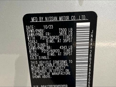 Certified 2024 Nissan Armada SL w/ Captain's Chairs Package image 33