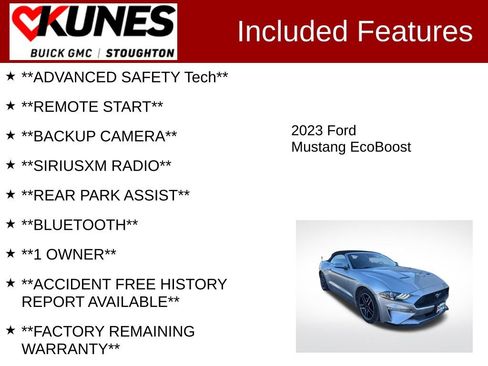 Used 2023 Ford Mustang Convertible RWD image 2