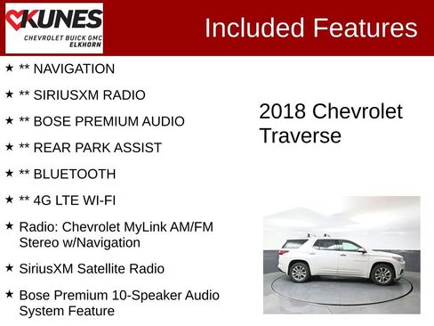 Used 2018 Chevrolet Traverse Premier AWD/4WD image 3
