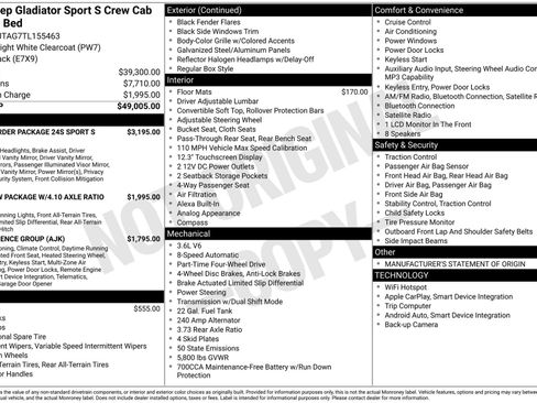 New 2026 Jeep Gladiator Sport AWD/4WD image 38