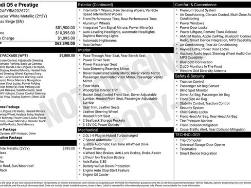 Used 2021 Audi Q5 e Prestige w/ Prestige Package image 43