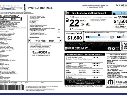 Used 2022 Chrysler Pacifica Touring-L FWD image 6
