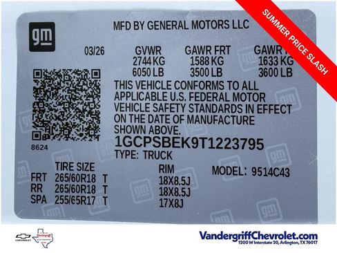 New 2026 Chevrolet Colorado W/T w/ WT Custom Package RWD image 19
