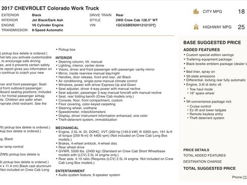 Used 2017 Chevrolet Colorado W/T w/ Custom Special Edition image 4