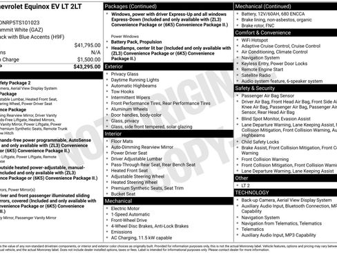 New 2026 Chevrolet Equinox EV LT image 3