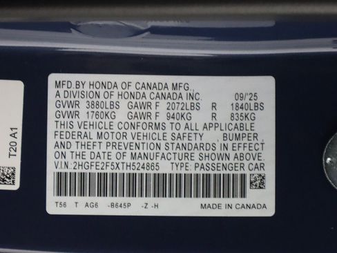 New 2026 Honda Civic Sport image 24