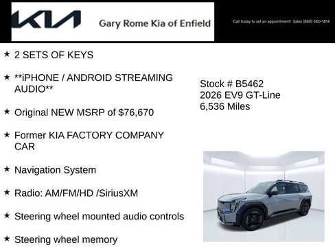 Certified 2026 Kia EV9 GT-Line AWD/4WD image 14