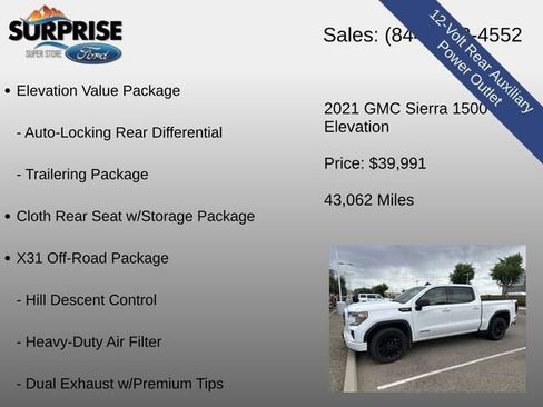 Used 2021 GMC Sierra 1500 Elevation w/ X31 Off-Road Package AWD/4WD image 23