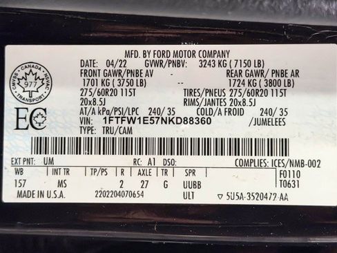 Used 2022 Ford F150 XLT w/ Equipment Group 301A Mid image 43