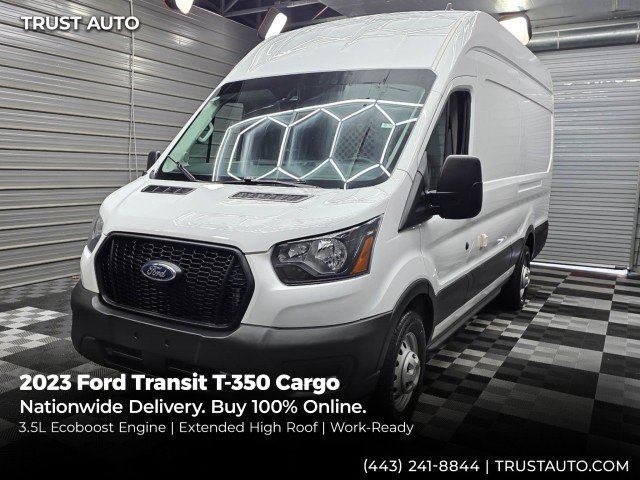 Used 2023 Ford Transit 350 148 High Roof Extended w/ Load Area Protection Package RWD image 1