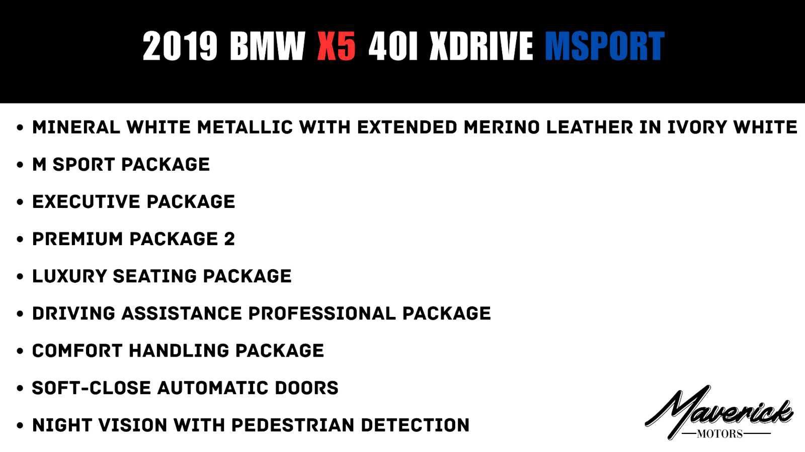 Used 2019 BMW X5 xDrive40i w/ M Sport Package AWD/4WD image 2